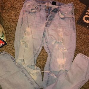 &Denim cropped bf jeans